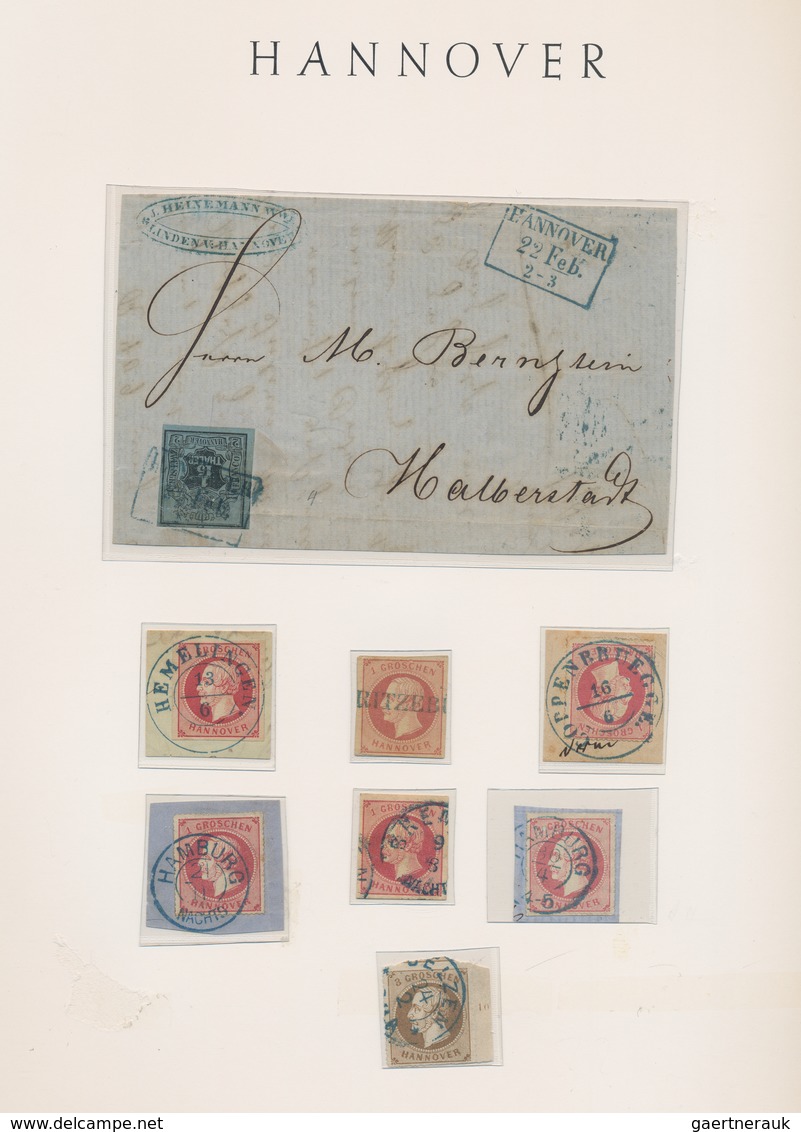 Hannover - Marken Und Briefe: 1817/1864, Sehr Schöne Sammlung Auf Selbstgestalteten Seiten In Zwei B - Hannover