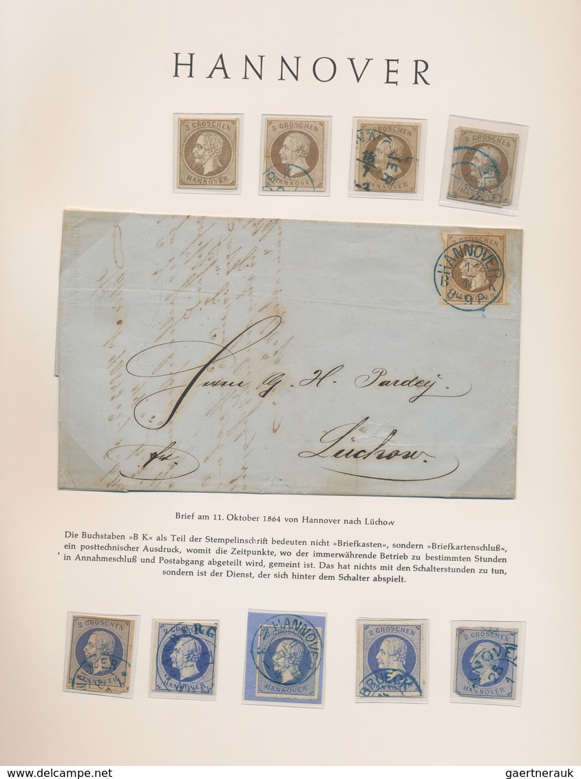 Hannover - Marken Und Briefe: 1817/1864, Sehr Schöne Sammlung Auf Selbstgestalteten Seiten In Zwei B - Hanover