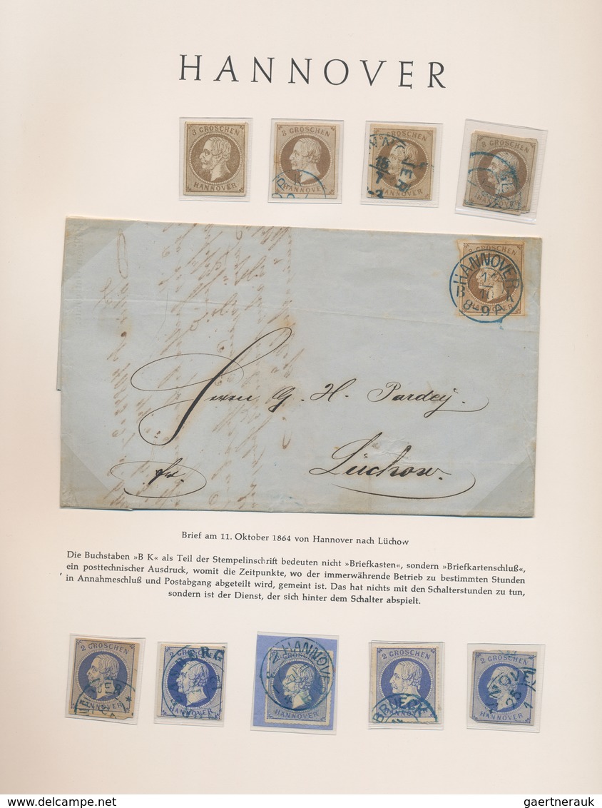 Hannover - Marken Und Briefe: 1817/1864, Sehr Schöne Sammlung Auf Selbstgestalteten Seiten In Zwei B - Hannover