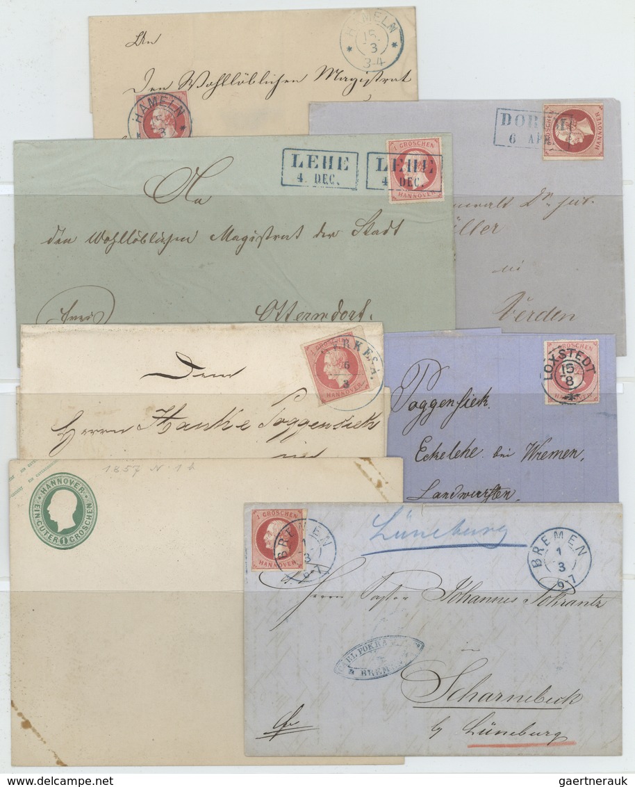 Hannover - Marken Und Briefe: 1850/1864 (ca.), Posten Mit über 60 Losen Marken Incl. Einigen Bessere - Hannover