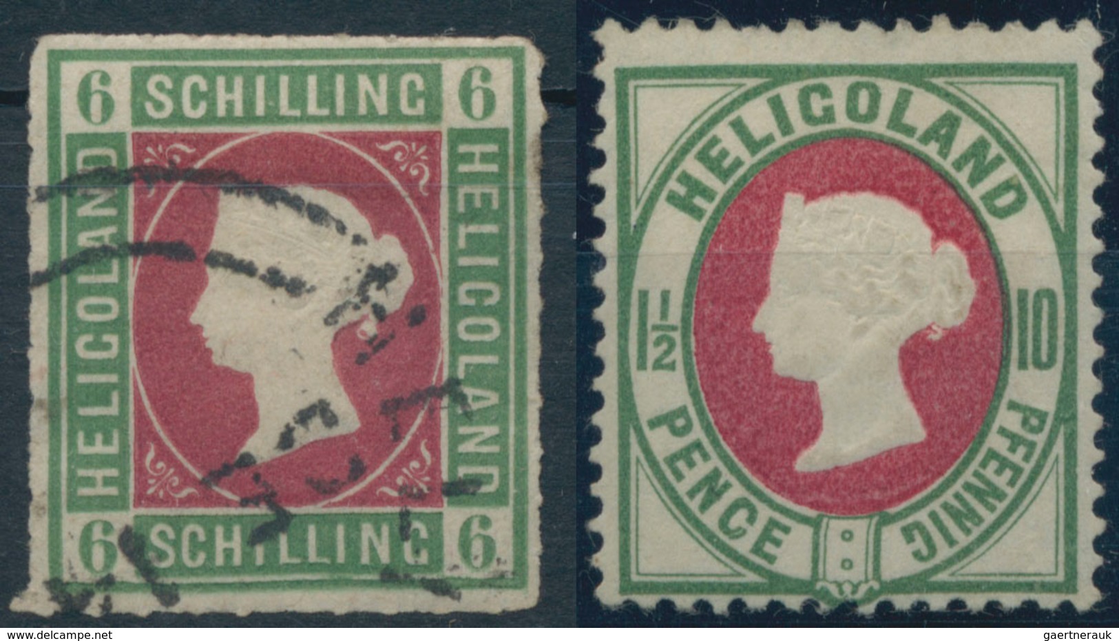 Helgoland - Marken Und Briefe: 1867/1879, Sammlungsbestand Von 45 Marken Auf Albenblatt Und Auf Stec - Helgoland