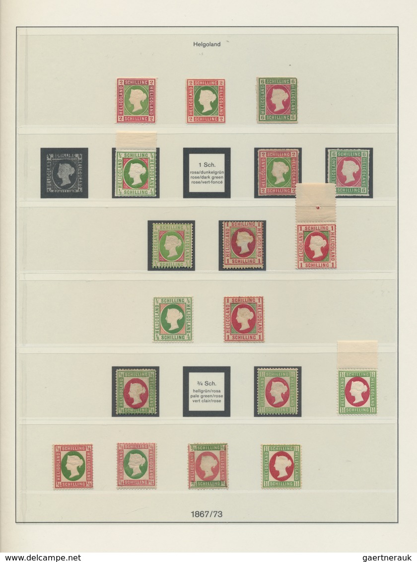 Helgoland - Marken Und Briefe: 1867/1890, Umfangreiche Sammlung Von Marken Und Belegen Im Lindner-Ri - Heligoland