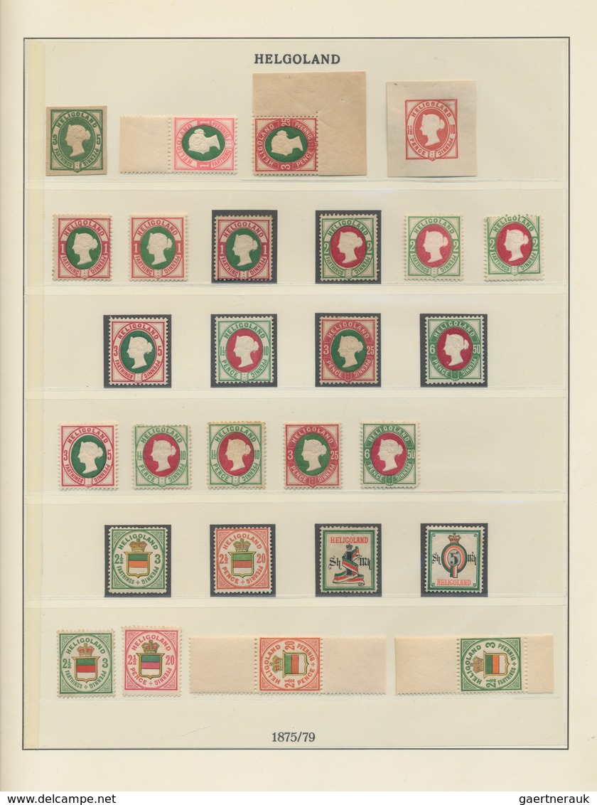 Helgoland - Marken Und Briefe: 1867/1890, Umfangreiche Sammlung Von Marken Und Belegen Im Lindner-Ri - Heligoland