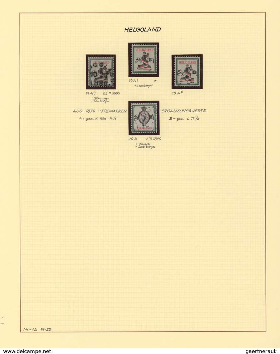 Helgoland - Marken Und Briefe: 1867/90, Sehr Saubere Gestempelte Und Ungebrauchte Sammlung , Dabei V - Heligoland