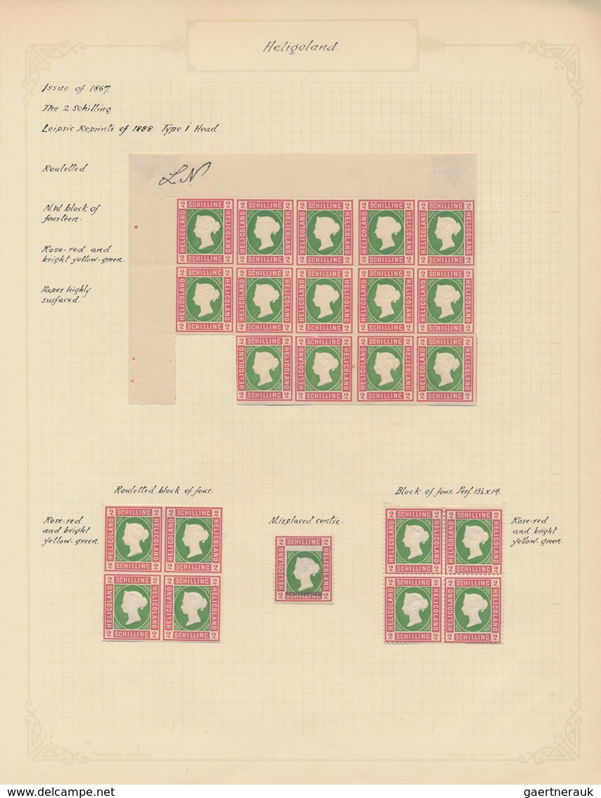 Helgoland - Marken Und Briefe: 1875/90, Schöne Und Umfangreiche Spezialsammlung Von Berlin/Hamburg/L - Heligoland