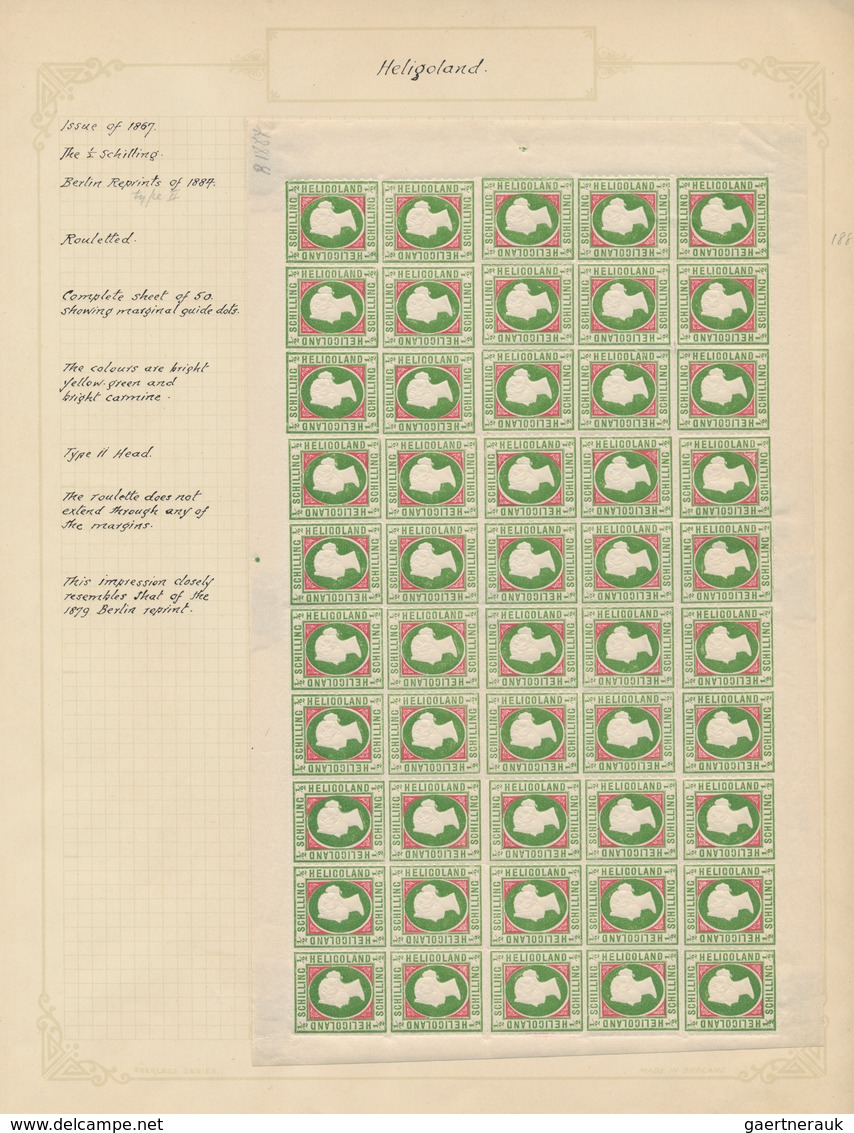 Helgoland - Marken und Briefe: 1875/90, Schöne und umfangreiche Spezialsammlung von Berlin/Hamburg/L