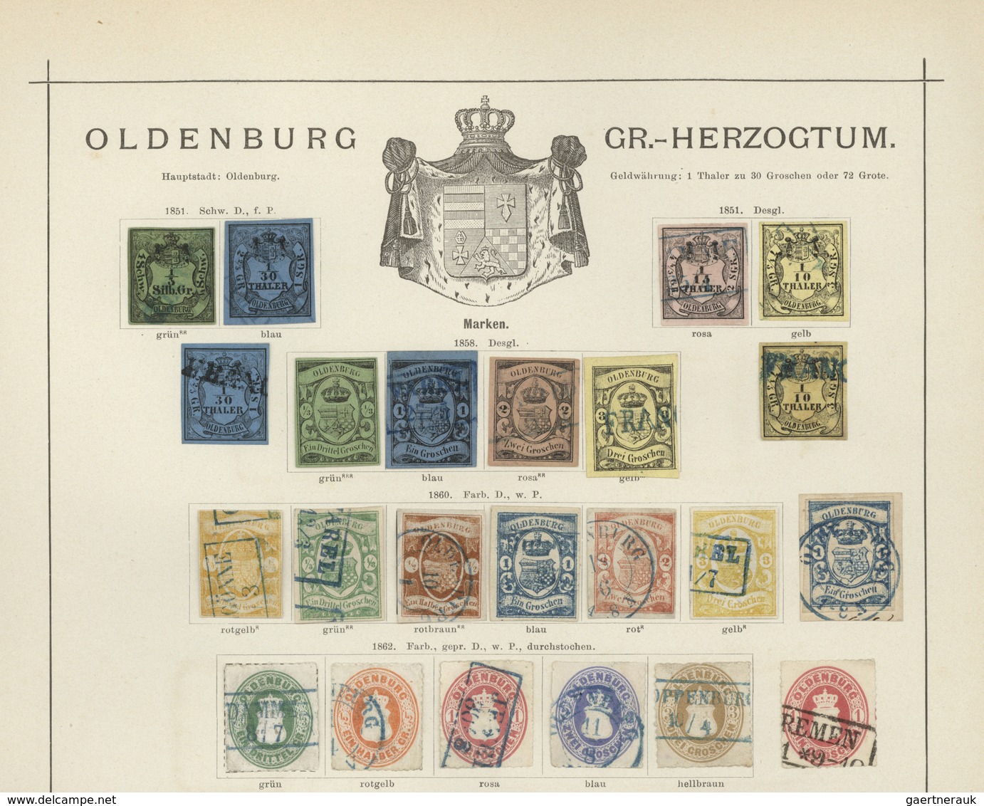 Oldenburg - Marken Und Briefe: 1852-1862, Großartige, überkomplette Sammlung Beginnend Mit Einer Bre - Oldenburg