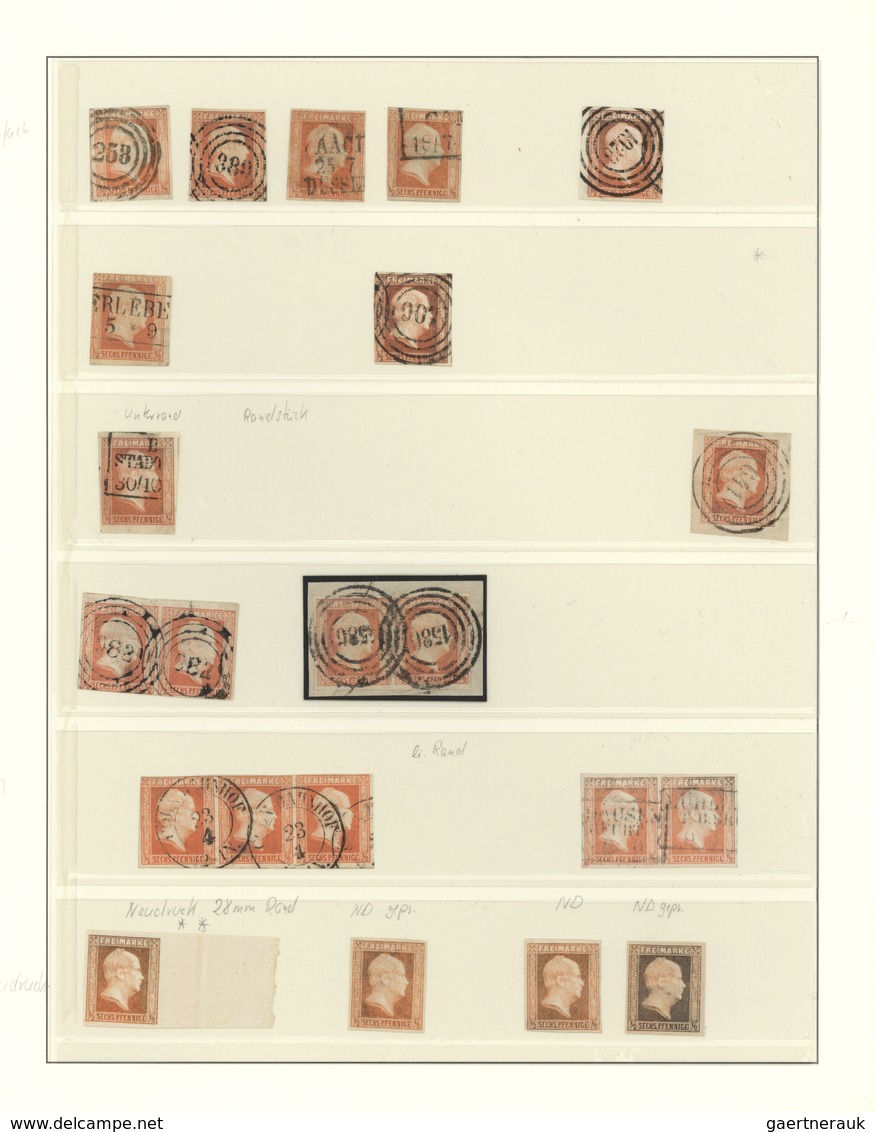 Preußen - Marken Und Briefe: 1850, Meist Gestempelte Und Teils Auch Ungebrauchte Spezialsammlungspar - Other & Unclassified