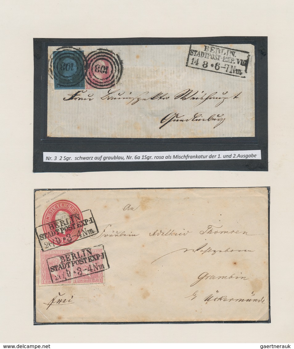 Preußen - Marken Und Briefe: 1850/1867, Schöne Sammlung Aller Ausgaben (außer Innendienst 1866) Nach - Sonstige & Ohne Zuordnung