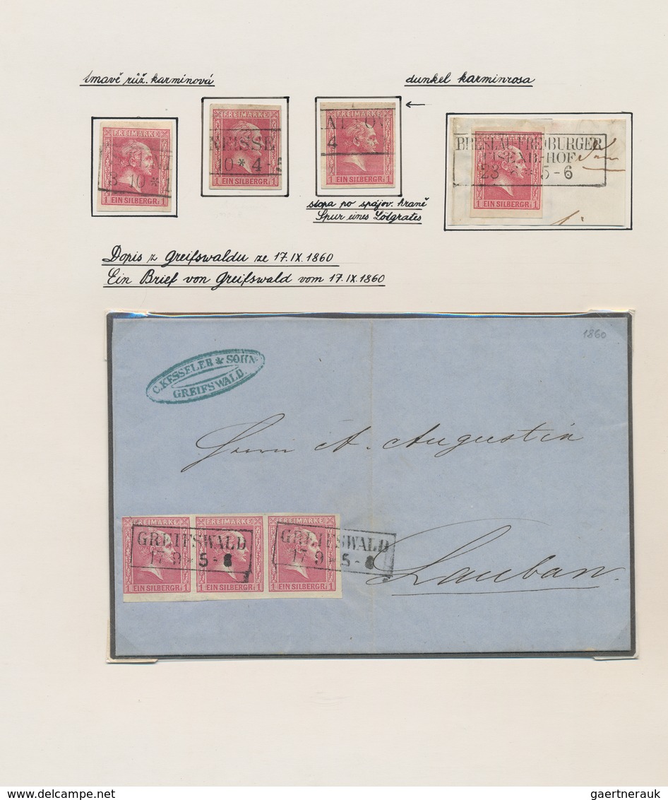 Preußen - Marken und Briefe: 1850/1867, schöne Sammlung aller Ausgaben (außer Innendienst 1866) nach