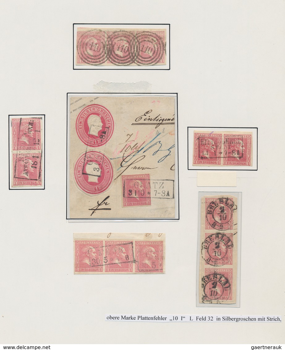 Preußen - Marken und Briefe: 1850/1867, schöne Sammlung aller Ausgaben (außer Innendienst 1866) nach