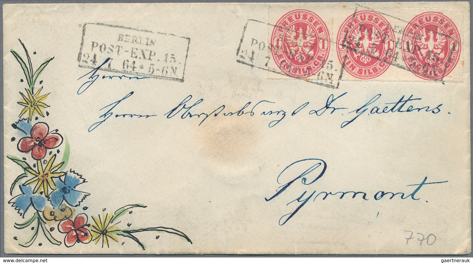 Preußen - Marken Und Briefe: 1856/1868 (ca.), Umfangreicher Posten Von über 130 Belegen, Dabei Farb- - Sonstige & Ohne Zuordnung