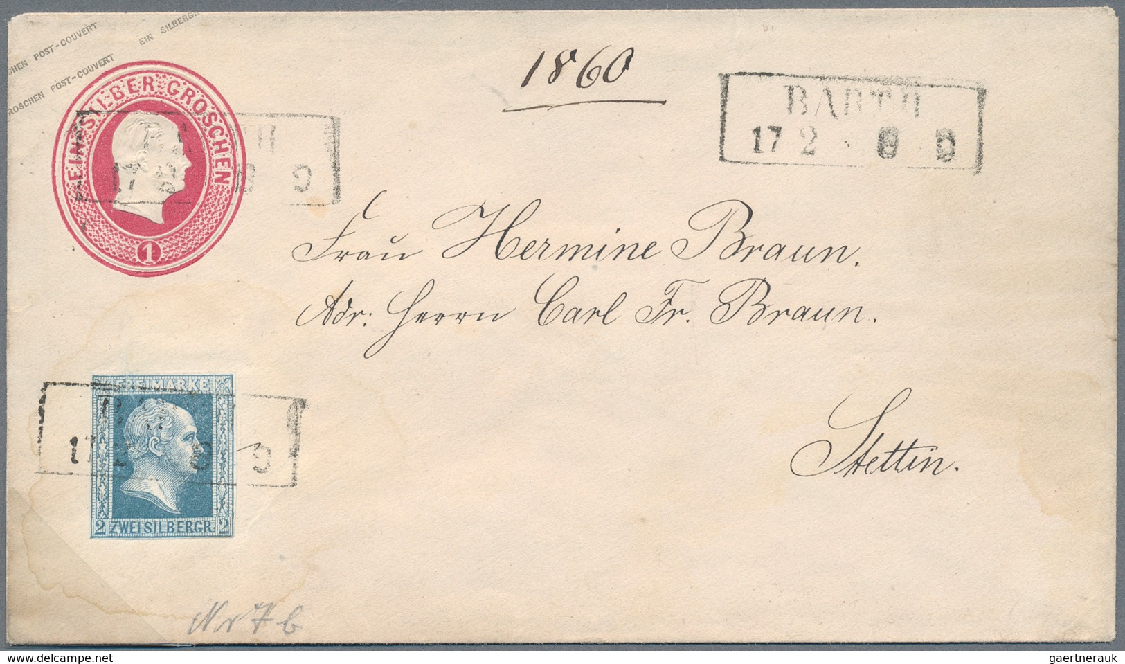 Preußen - Marken und Briefe: 1856/1868 (ca.), umfangreicher Posten von über 130 Belegen, dabei Farb-