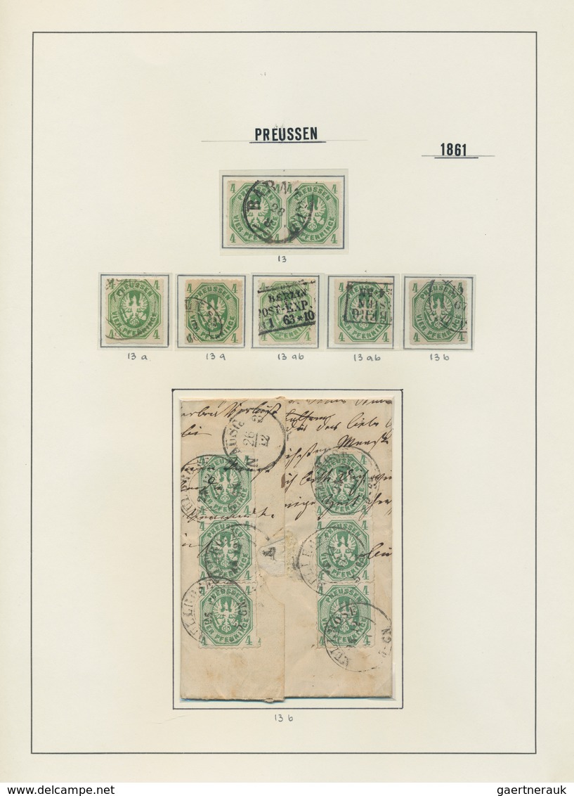 Preußen - Marken Und Briefe: 1861/1867 (ca.), Inhaltsreiche, Individuell Aufgezogene Nachlass-Sammlu - Sonstige & Ohne Zuordnung