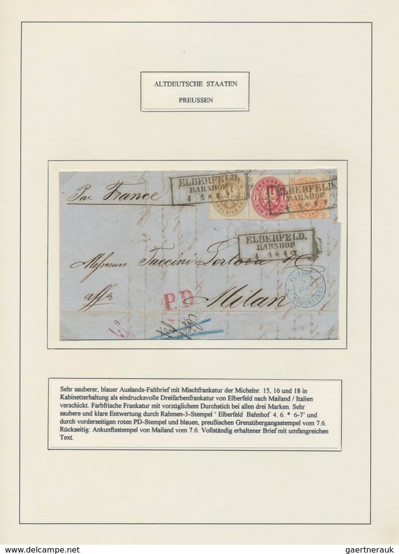 Preußen - Marken Und Briefe: 1861/1867 (ca.), Inhaltsreiche, Individuell Aufgezogene Nachlass-Sammlu - Sonstige & Ohne Zuordnung