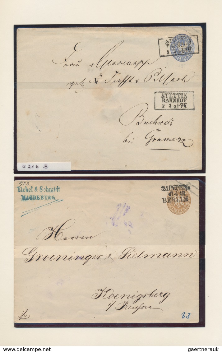 Preußen - Ganzsachen: 1851/1867, Sammlung Von Ca. 120 Ganzsachenumschlägen Mit Kopf-, Wappen- Und Th - Other & Unclassified
