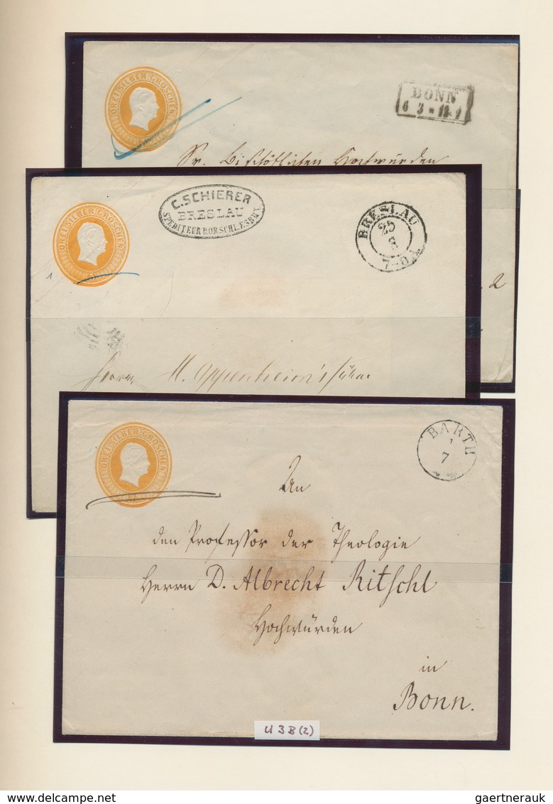 Preußen - Ganzsachen: 1851/1867, Sammlung Von Ca. 120 Ganzsachenumschlägen Mit Kopf-, Wappen- Und Th - Other & Unclassified