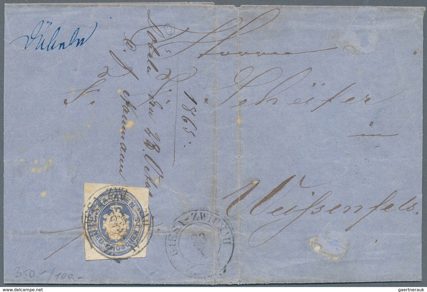 Sachsen - Marken Und Briefe: 1851/1867 (ca.), Abwechslungsreicher Posten Von Rund 110 Belegen, Dabei - Saxony