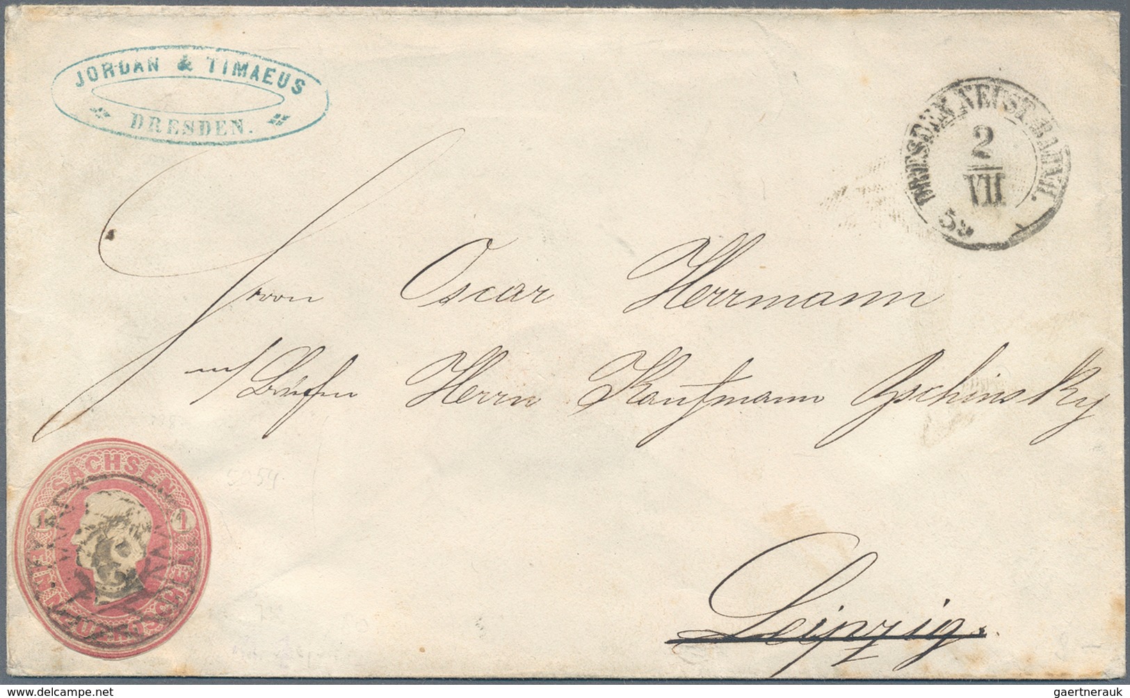 Sachsen - Marken und Briefe: 1851/1867 (ca.), abwechslungsreicher Posten von rund 110 Belegen, dabei