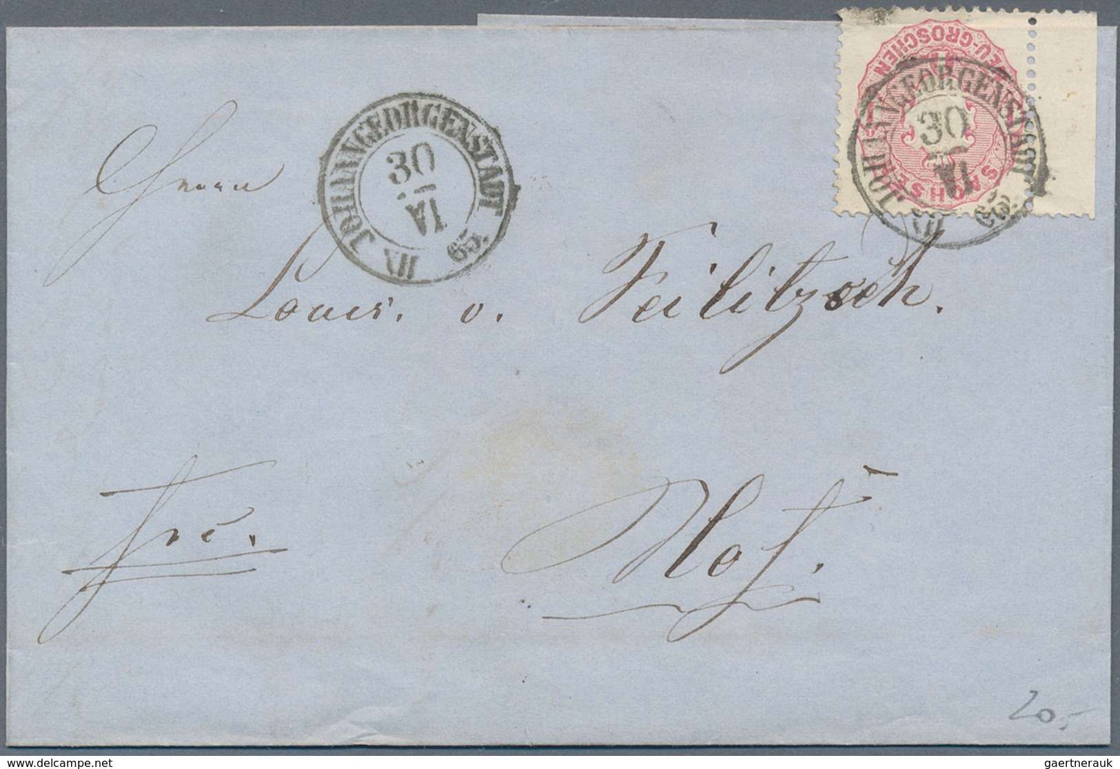 Sachsen - Marken und Briefe: 1851/1867 (ca.), abwechslungsreicher Posten von rund 110 Belegen, dabei