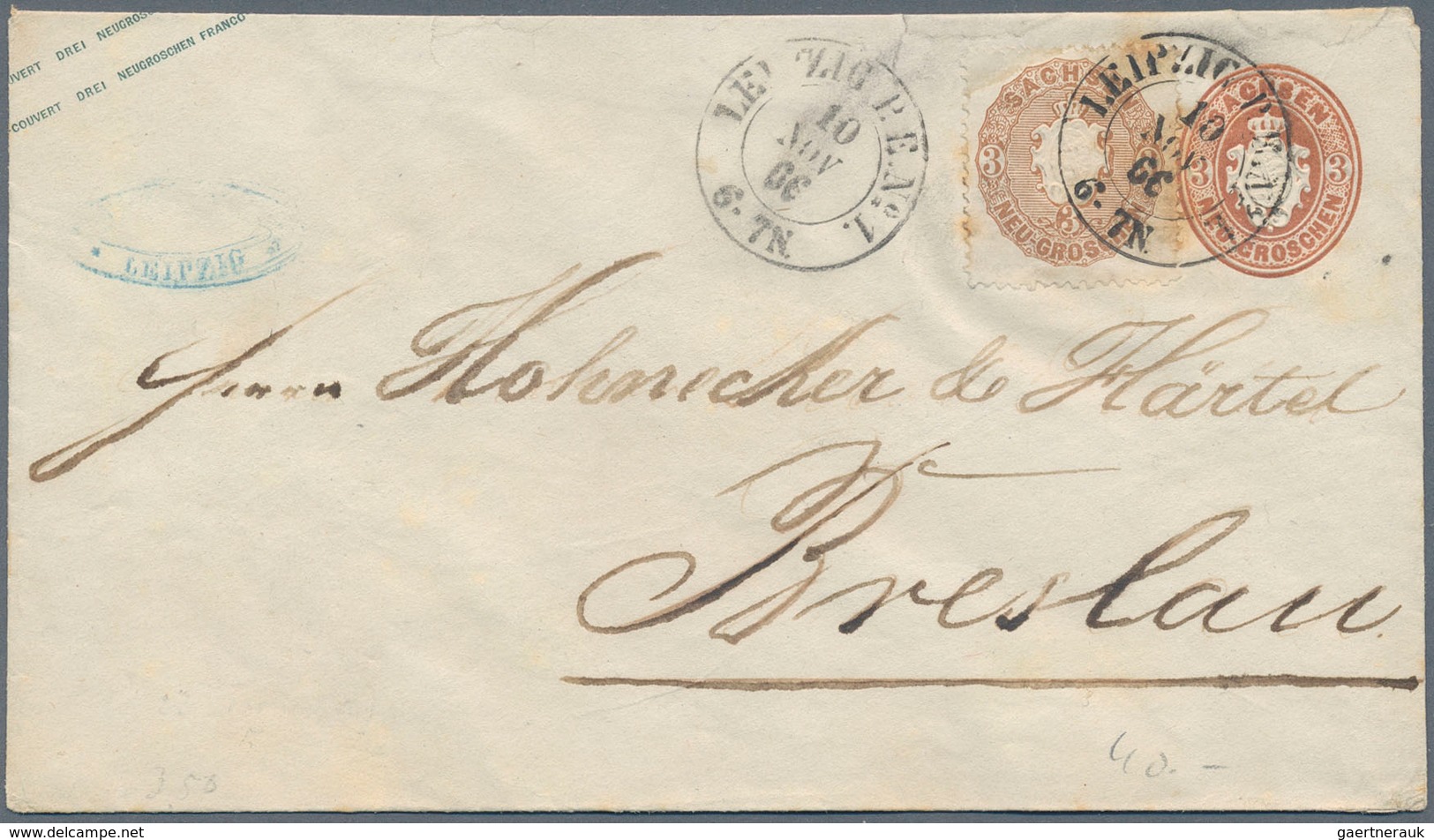 Sachsen - Marken und Briefe: 1851/1867 (ca.), abwechslungsreicher Posten von rund 110 Belegen, dabei