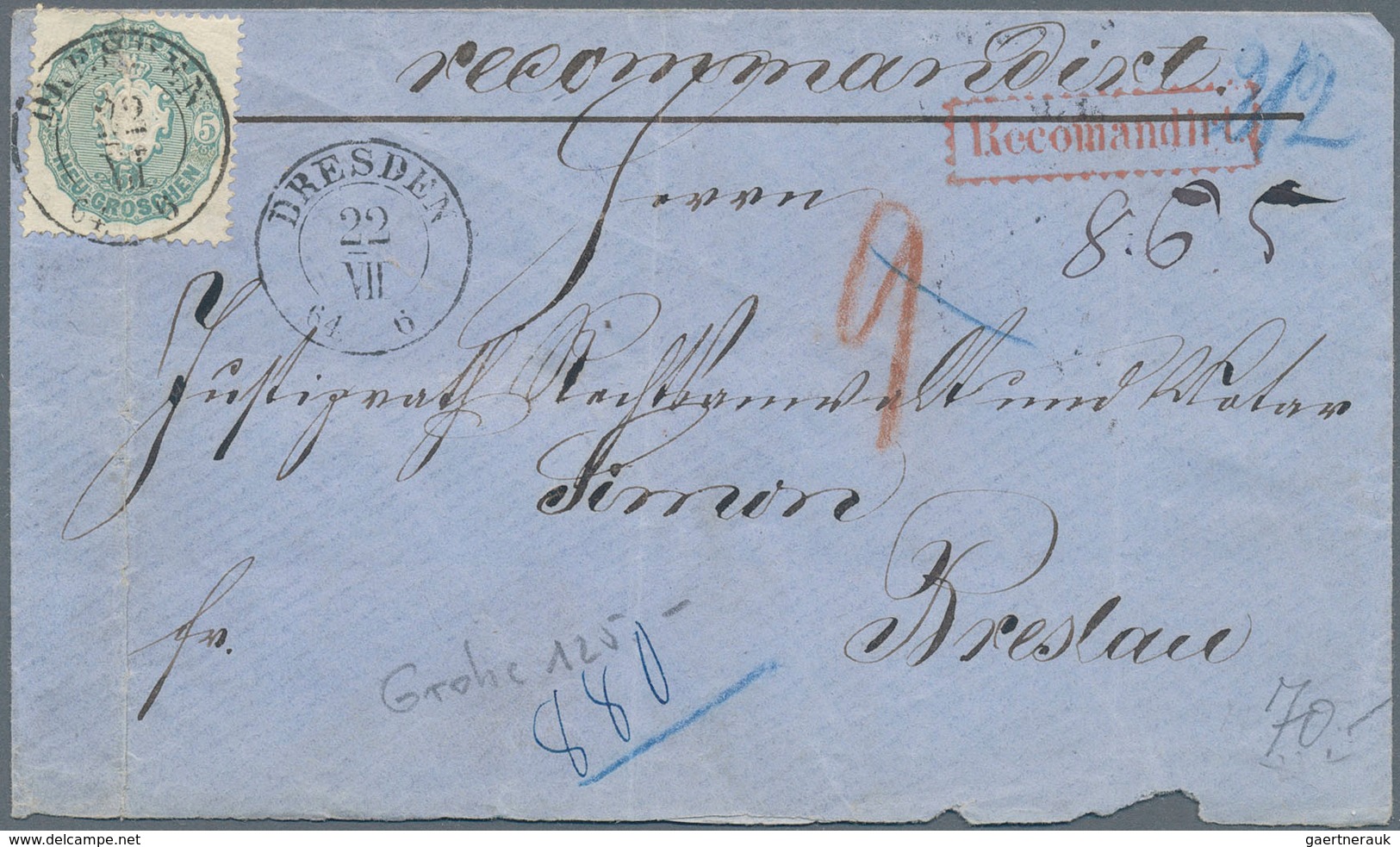 Sachsen - Marken und Briefe: 1851/1867 (ca.), abwechslungsreicher Posten von rund 110 Belegen, dabei