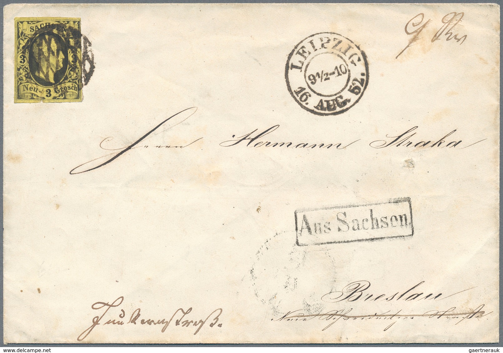 Sachsen - Marken Und Briefe: 1854/1872 (ca.), Partie Von Rund 170 Belegen Mit Viel Bahnpost, Drucksa - Saxe