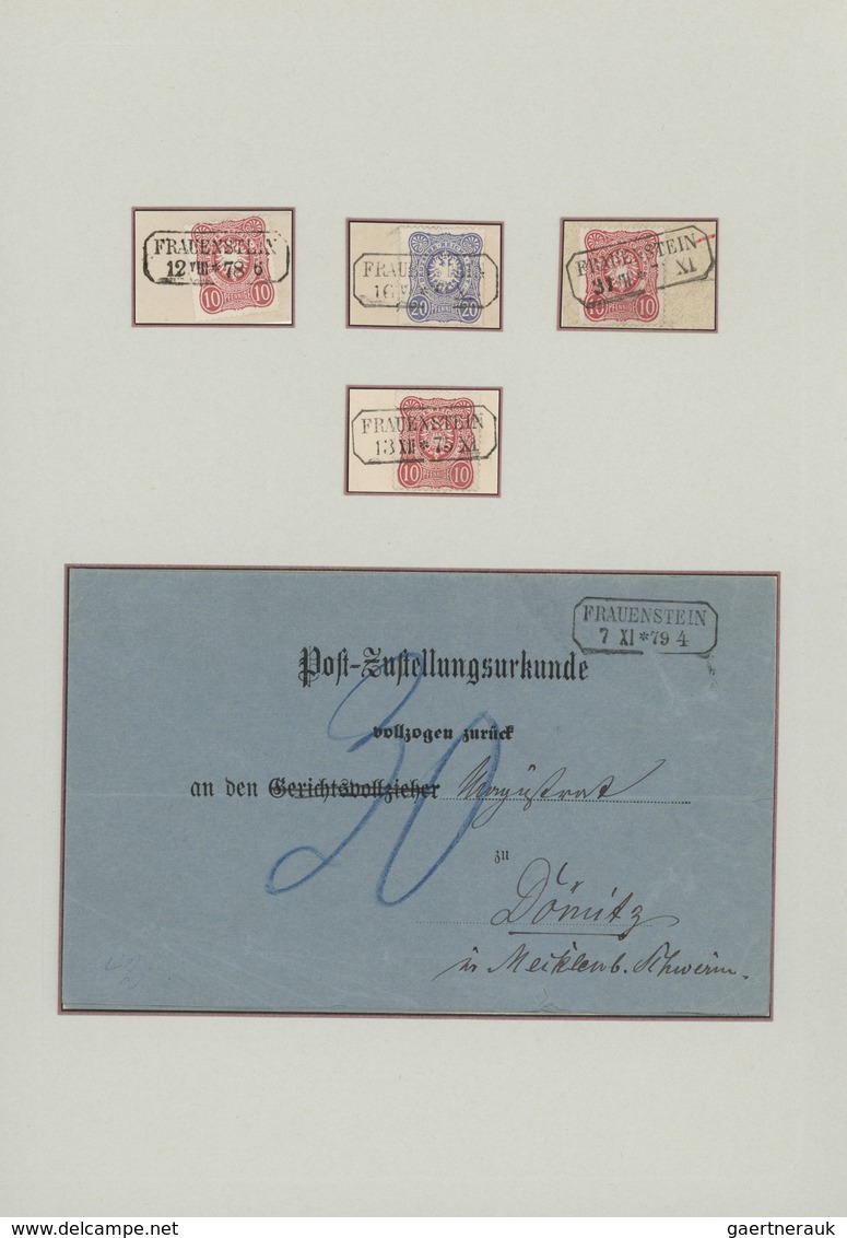 Sachsen - Nachverwendete Stempel: 1872/1900 (ca.), Nachverwendungen und Ablöser, umfassende Sammlung