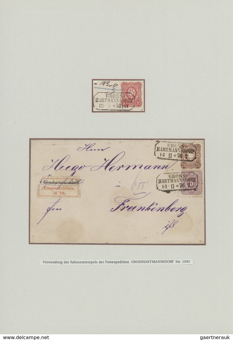 Sachsen - Nachverwendete Stempel: 1872/1900 (ca.), Nachverwendungen und Ablöser, umfassende Sammlung