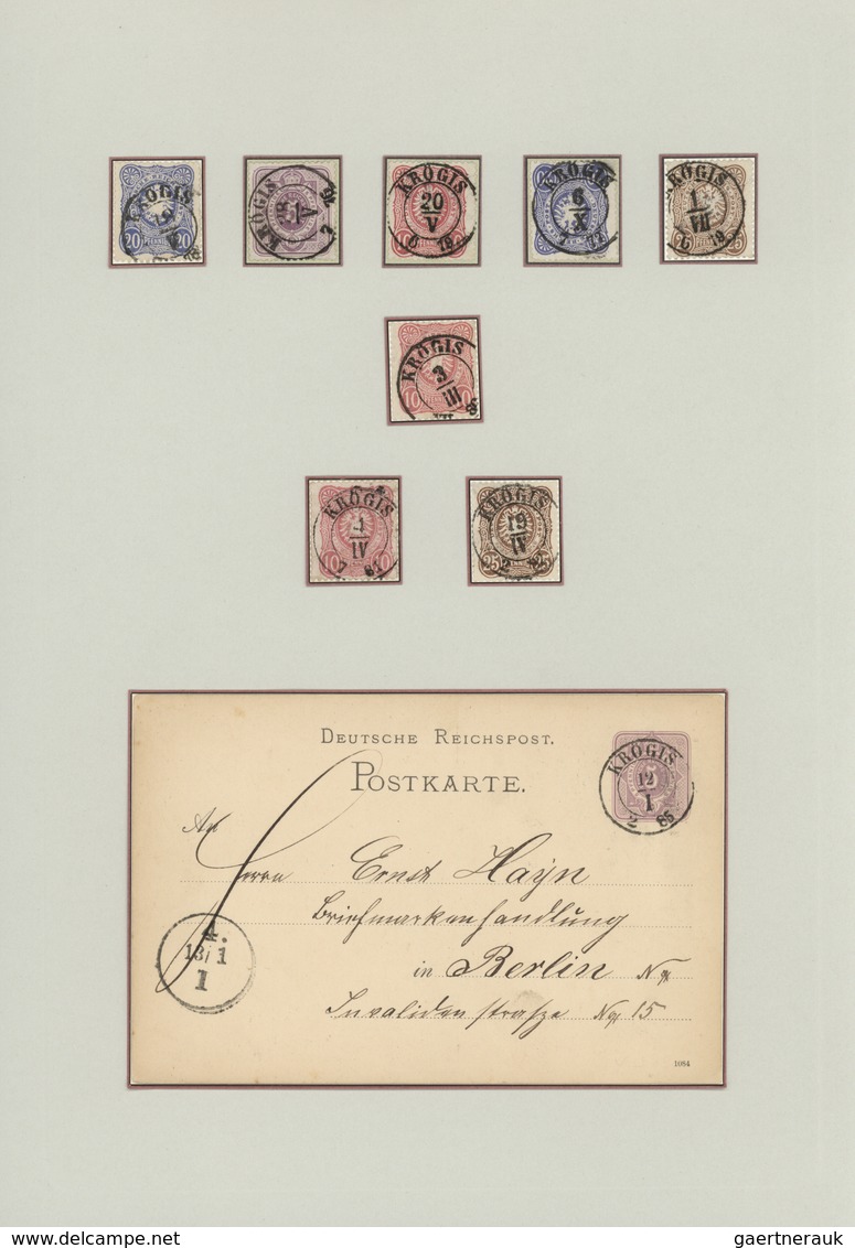 Sachsen - Nachverwendete Stempel: 1872/1900 (ca.), Nachverwendungen und Ablöser, umfassende Sammlung