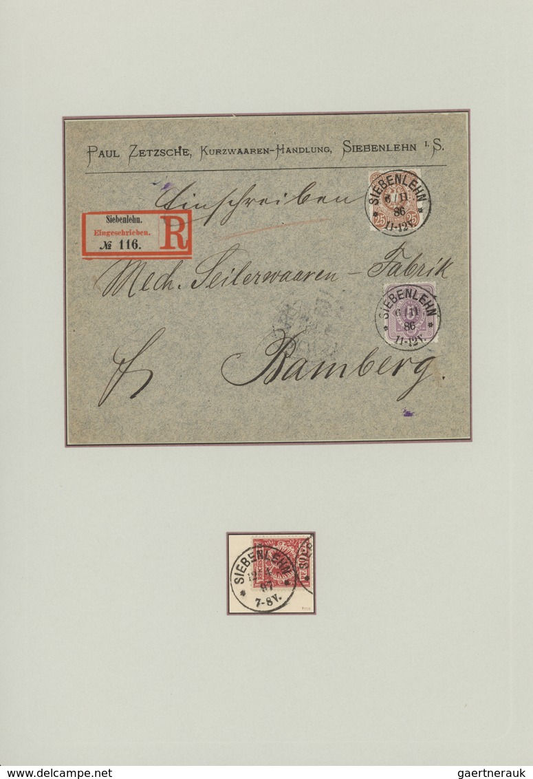 Sachsen - Nachverwendete Stempel: 1872/1900 (ca.), Nachverwendungen und Ablöser, umfassende Sammlung