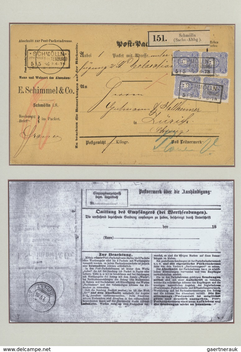 Sachsen - Nachverwendete Stempel: 1872/1900 (ca.), Nachverwendungen und Ablöser, umfassende Sammlung