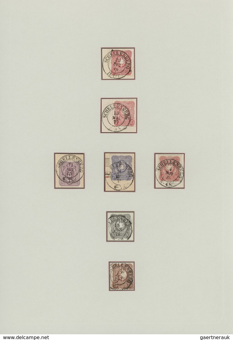 Sachsen - Nachverwendete Stempel: 1872/1900 (ca.), Nachverwendungen und Ablöser, umfassende Sammlung