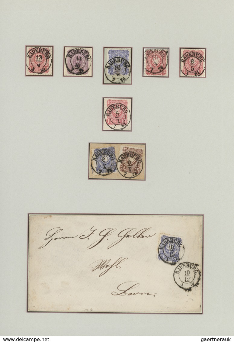 Sachsen - Nachverwendete Stempel: 1872/1900 (ca.), Nachverwendungen und Ablöser, umfassende Sammlung