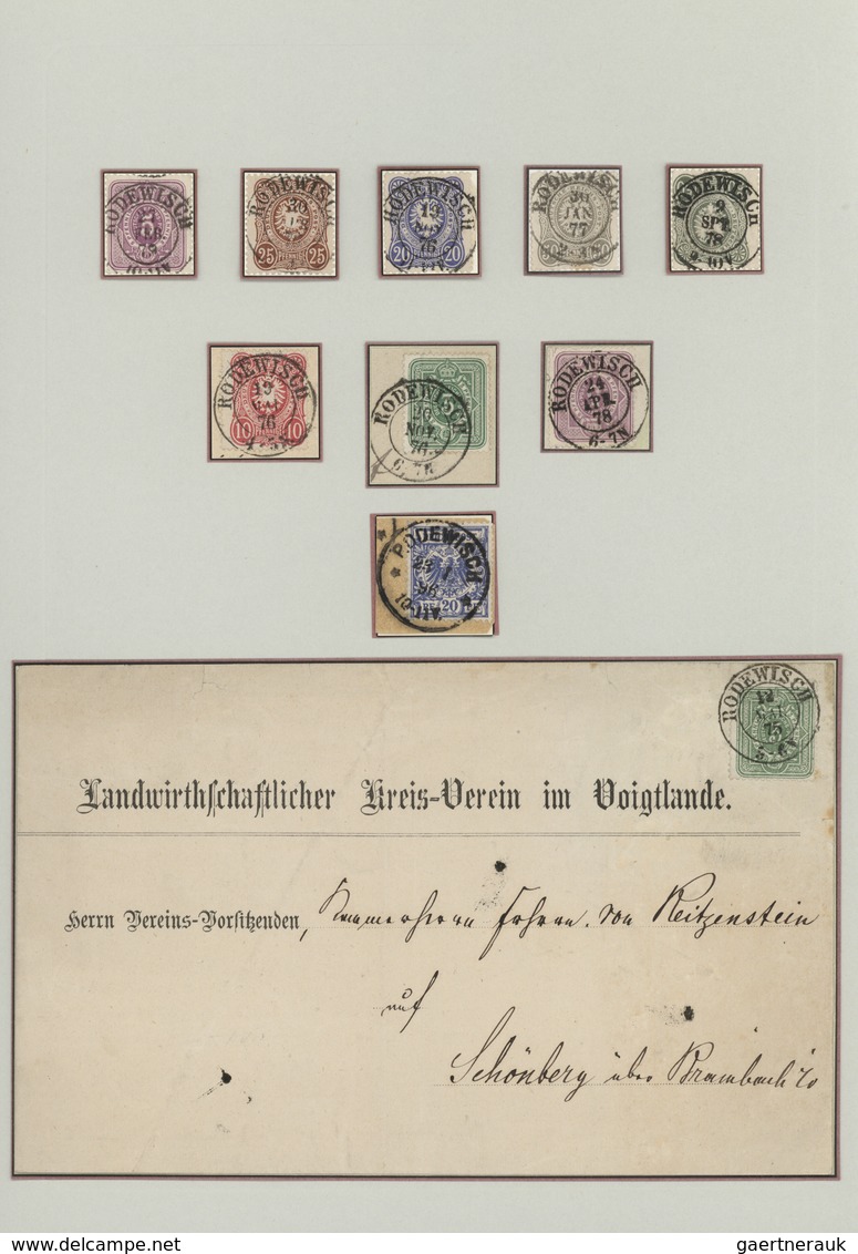 Sachsen - Nachverwendete Stempel: 1872/1900 (ca.), Nachverwendungen und Ablöser, umfassende Sammlung