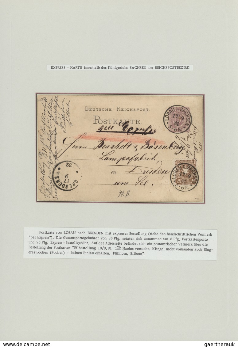 Sachsen - Nachverwendete Stempel: 1872/1900 (ca.), Nachverwendungen und Ablöser, umfassende Sammlung