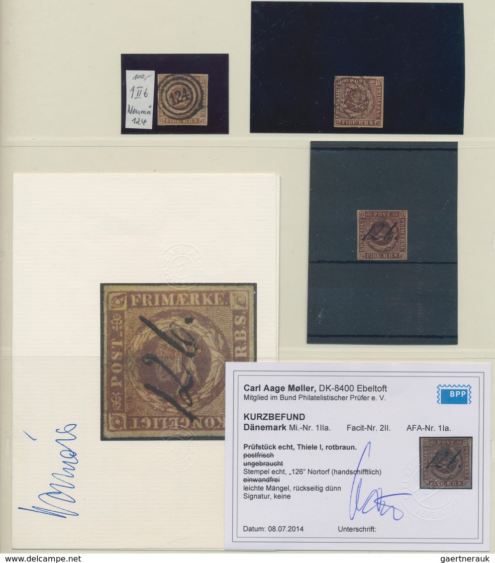 Schleswig-Holstein - Stempel auf Dänemark: 1851-54 Spezialsammlung von Ringstempeln aus Schleswig-Ho