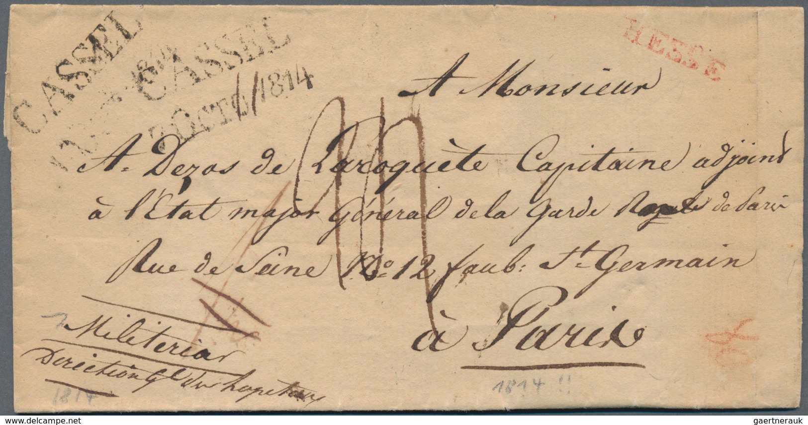 Thurn & Taxis - Vorphilatelie: 1810/1860 (ca.), Partie Von 14 Markenlosen Briefen Und Zwei Postschei - Prephilately