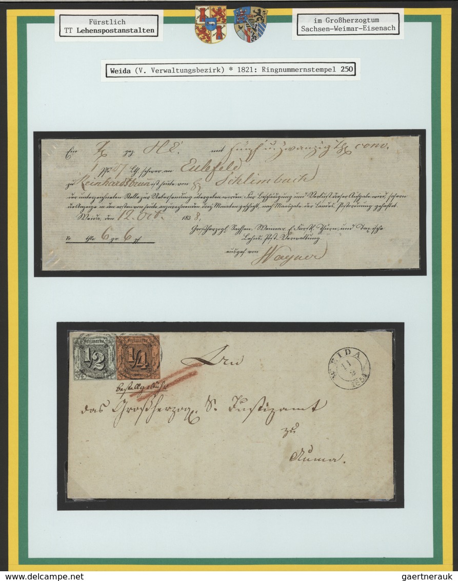 Thurn & Taxis - Marken Und Briefe: 1850/1870 (ca.), Ausstellungssammlung Der Stempel Des Großherzogt - Sonstige & Ohne Zuordnung