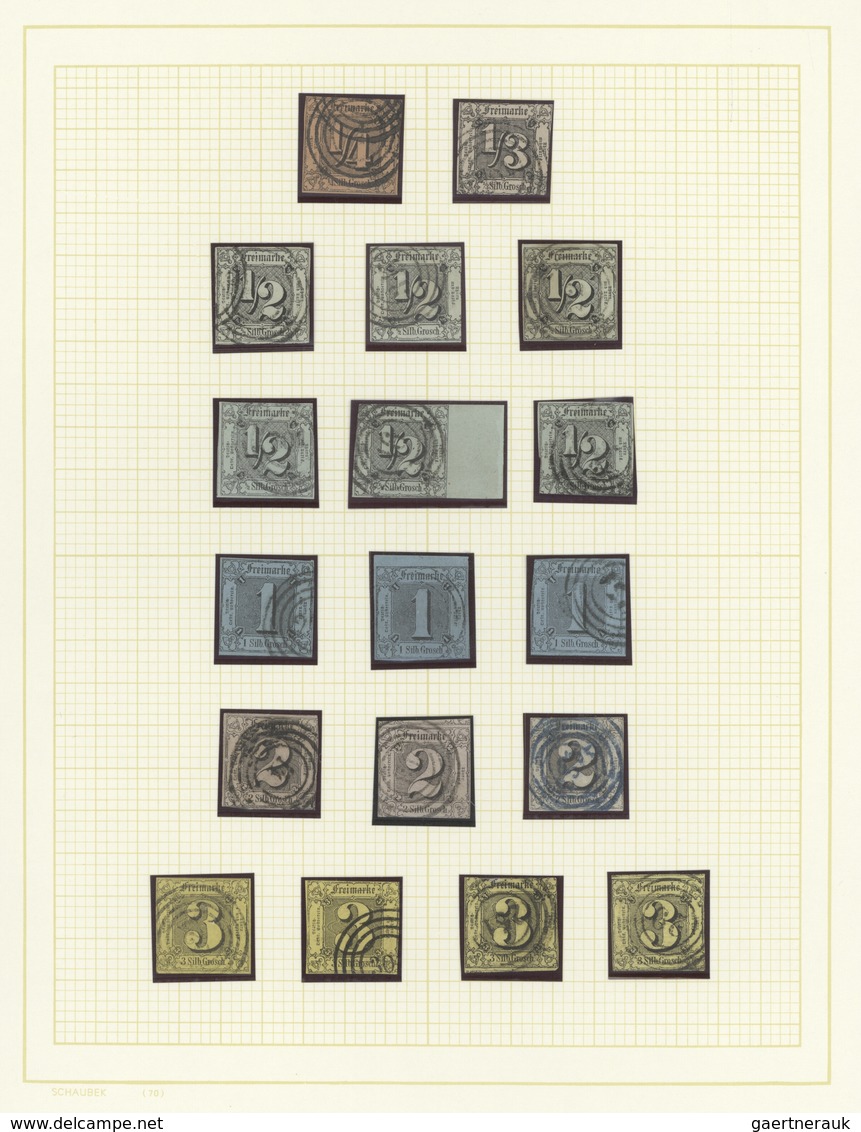 Thurn & Taxis - Marken Und Briefe: 1852/1866, Saubere Gestempelte Sammlung Von 131 Marken (incl. Ein - Sonstige & Ohne Zuordnung