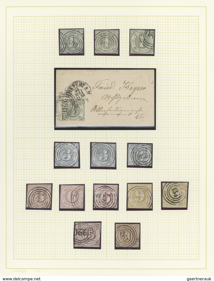 Thurn & Taxis - Marken Und Briefe: 1852/1866, Saubere Gestempelte Sammlung Von 131 Marken (incl. Ein - Altri & Non Classificati