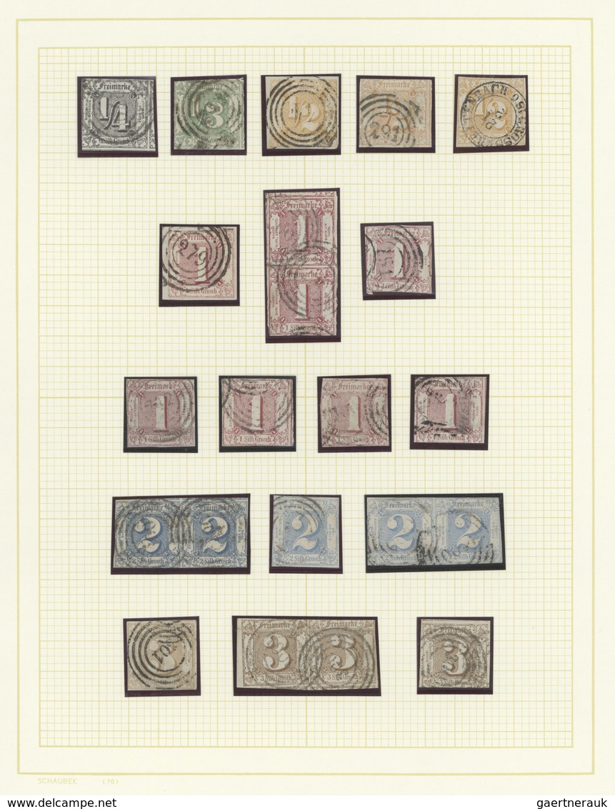 Thurn & Taxis - Marken Und Briefe: 1852/1866, Saubere Gestempelte Sammlung Von 131 Marken (incl. Ein - Other & Unclassified