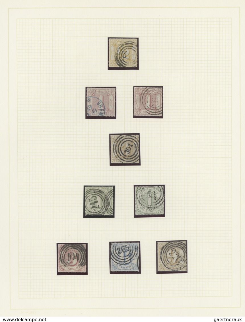 Thurn & Taxis - Marken Und Briefe: 1852/1866, Saubere Gestempelte Sammlung Von 131 Marken (incl. Ein - Other & Unclassified