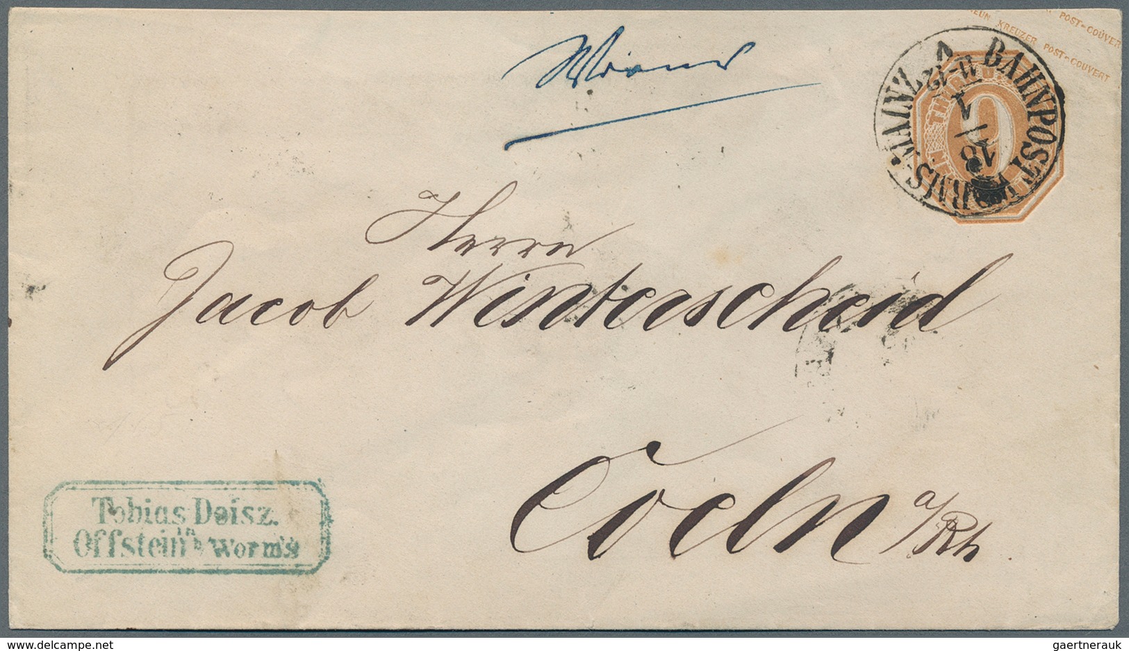 Thurn & Taxis - Marken und Briefe: 1852/1867, THURN UND TAXIS IM RHEINGAU WÄHREND DER MARKENZEIT: Um