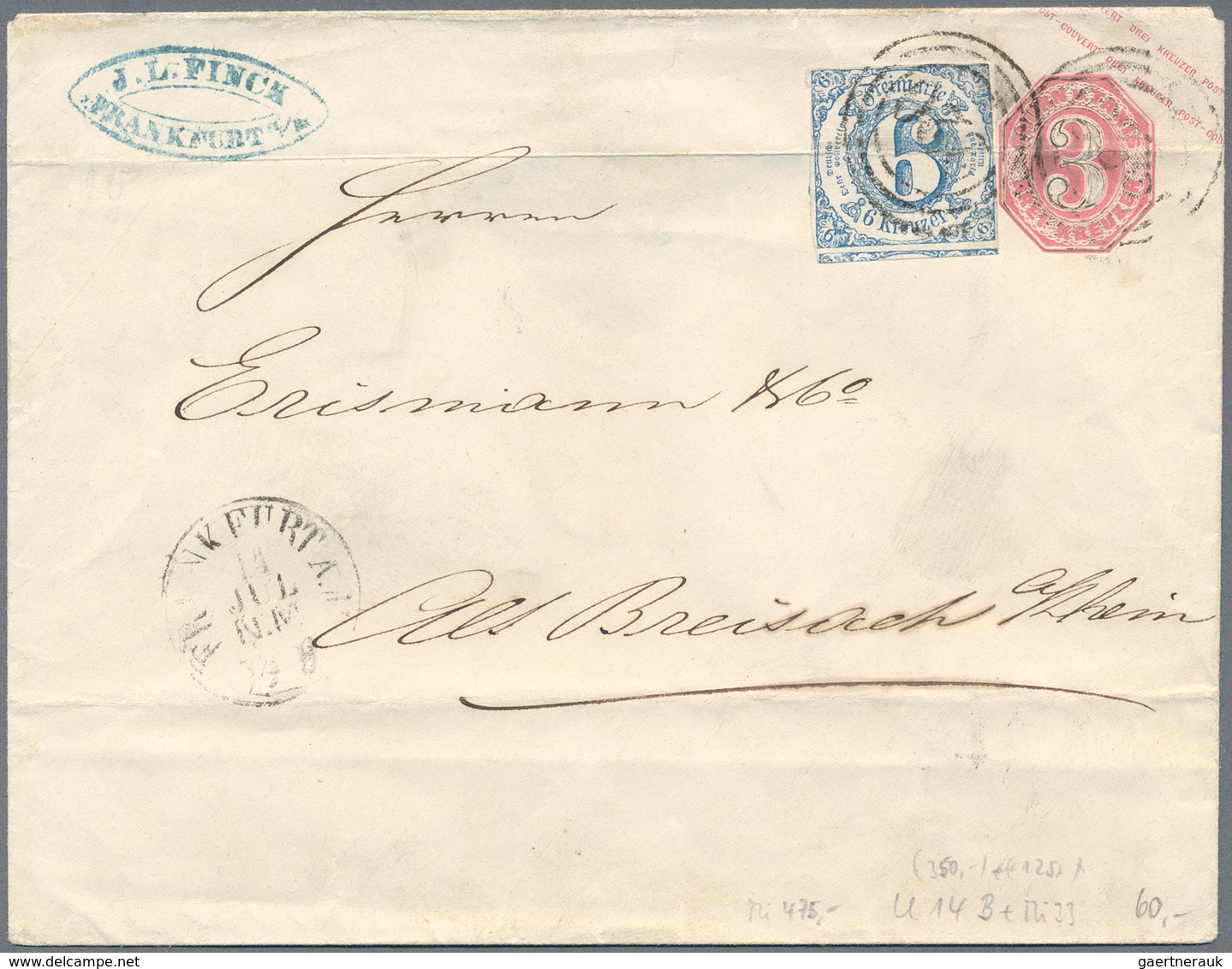 Thurn & Taxis - Marken und Briefe: 1853/1866 (ca.), abwechslungsreicher Posten von rund 140 frankier