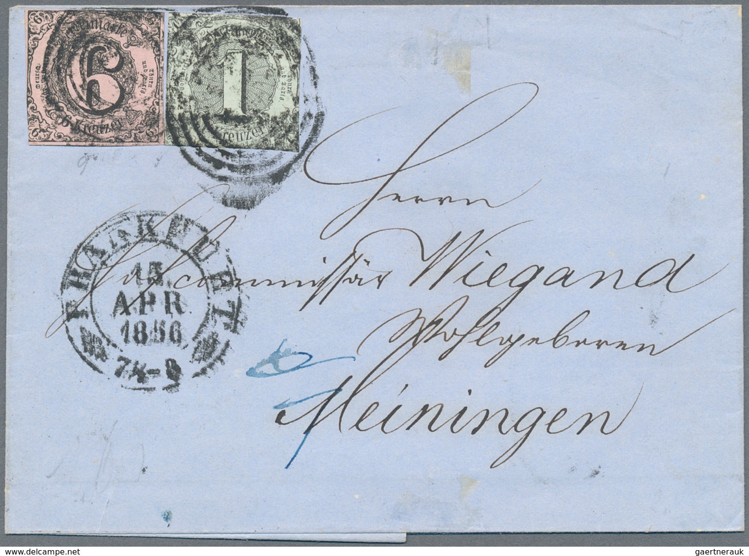 Thurn & Taxis - Marken und Briefe: 1853/1866 (ca.), abwechslungsreicher Posten von rund 140 frankier