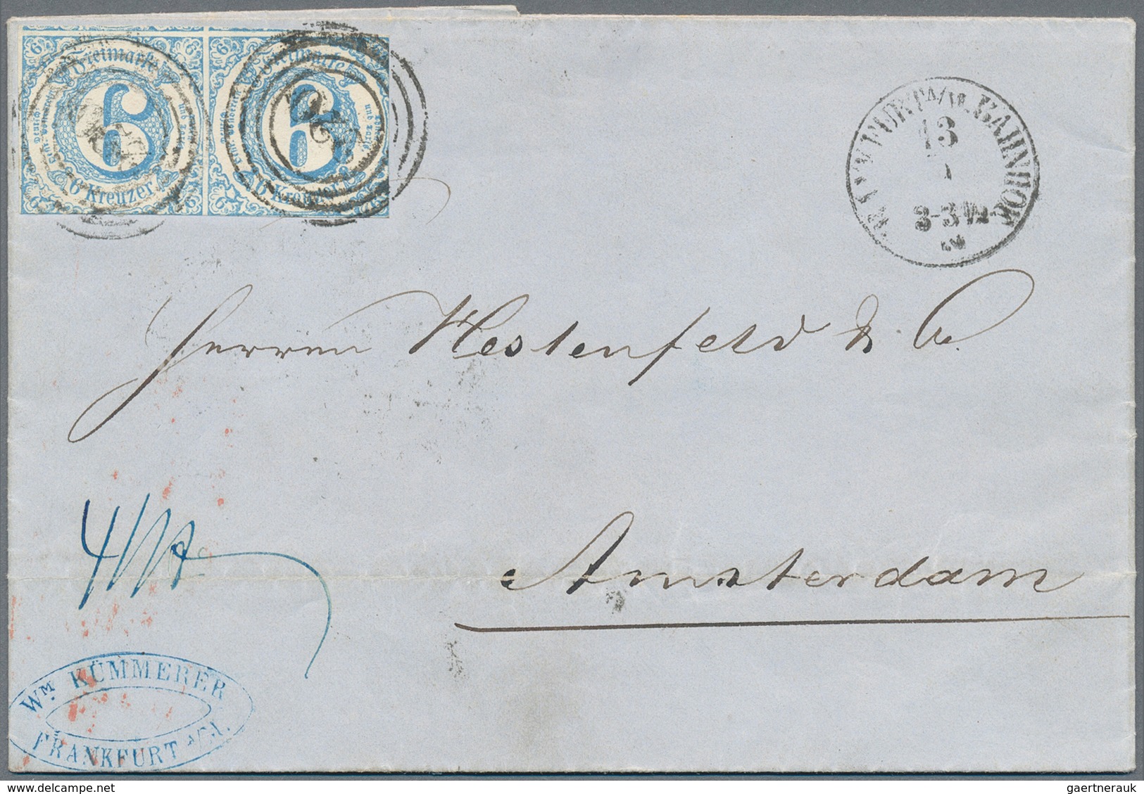 Thurn & Taxis - Marken und Briefe: 1853/1866 (ca.), abwechslungsreicher Posten von rund 140 frankier