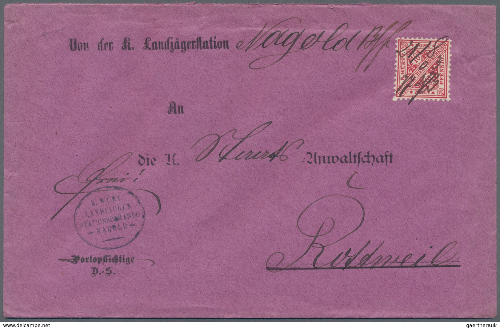 Württemberg - Marken und Briefe: 1850/1920, großer Briefkarton mit ca. 800-1000 Briefen und Karten v