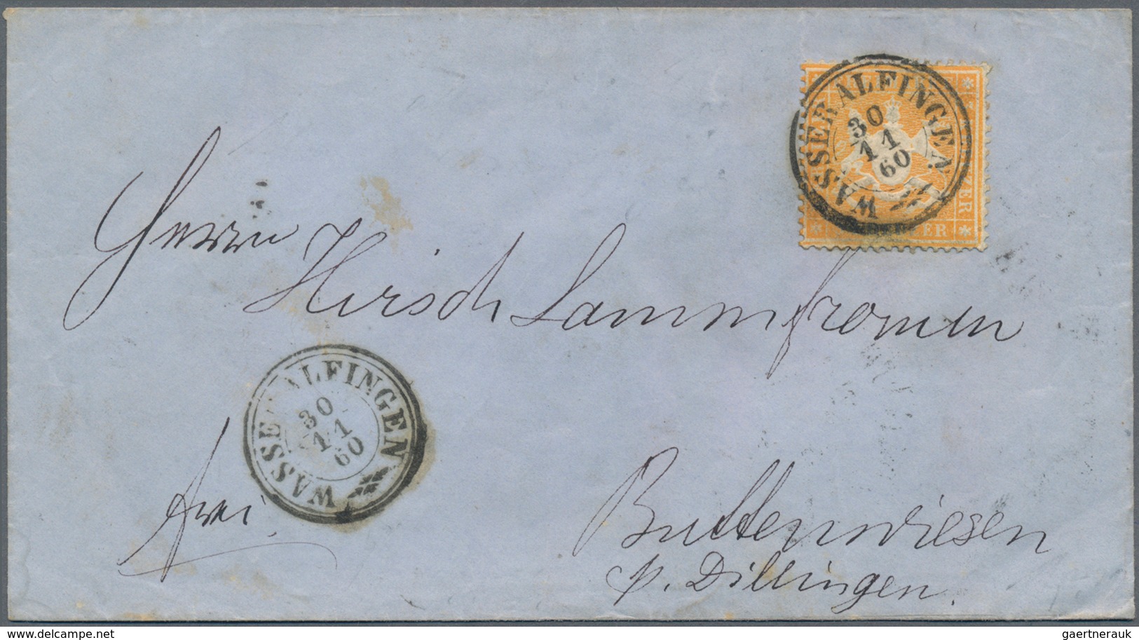 Württemberg - Marken und Briefe: 1850/1920, großer Briefkarton mit ca. 800-1000 Briefen und Karten v