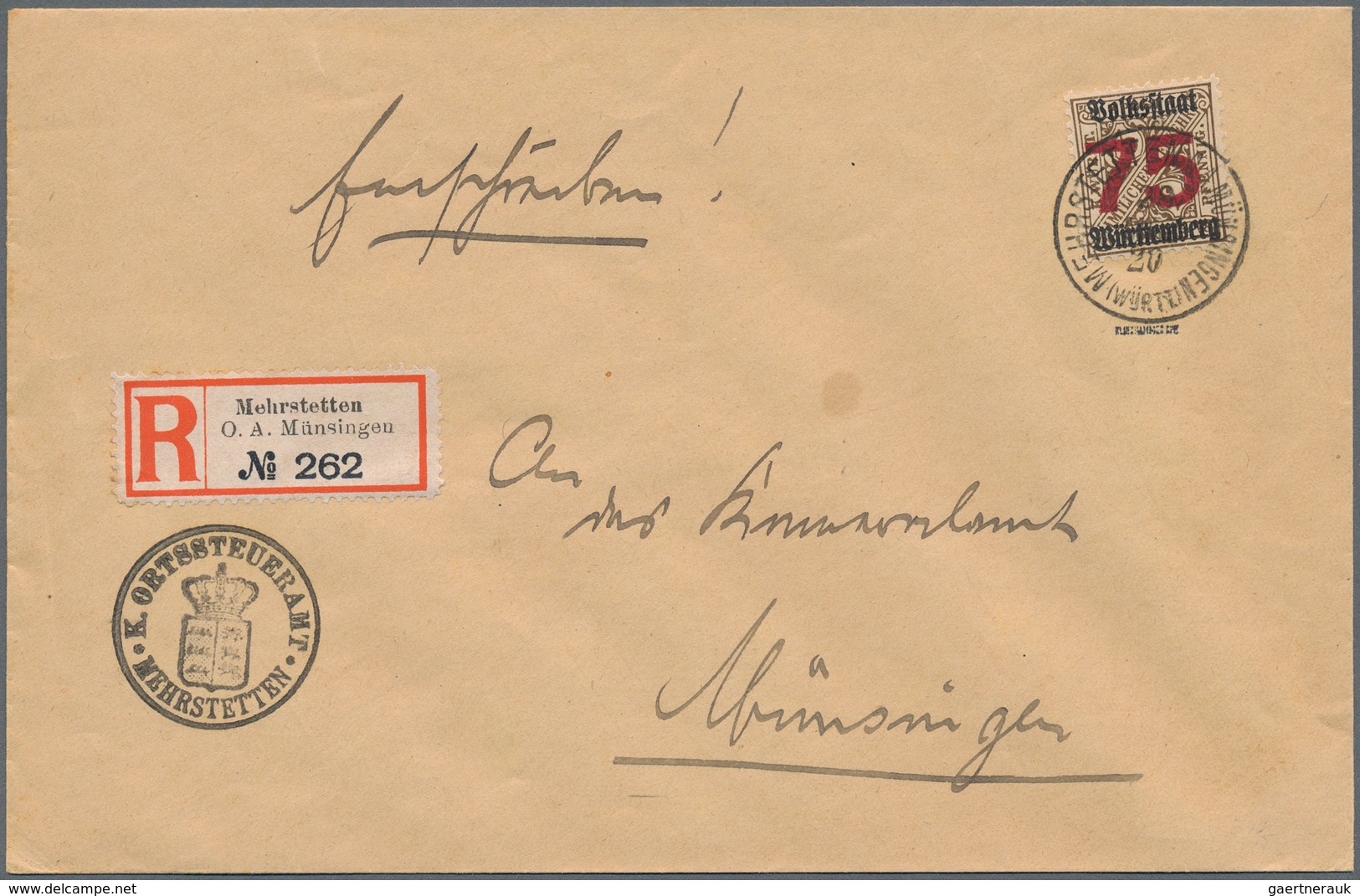 Württemberg - Marken Und Briefe: 1874/1923, Partie Von Ca. 35 Briefen Und Karten, Dabei Paketkarten, - Other & Unclassified